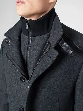 ПАЛЬТО МУЖСКОЕ PEPLOS OW2206-CT СЕРЫЙ