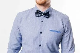 СОРОЧКА МУЖСКАЯ MAJESTIC LEGATE SH19134-SL СИНИЙ