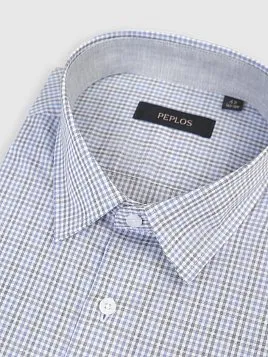 СОРОЧКА МУЖСКАЯ PEPLOS SH25088-K-SL СЕРЫЙ