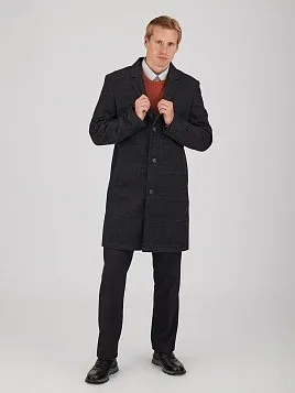 МУЖСКОЕ ПАЛЬТО OW26205-CT ЧЁРНОЕ