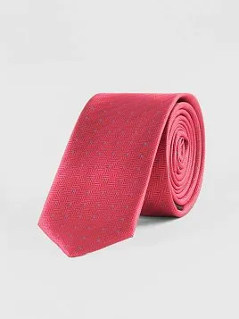 ГАЛСТУК МУЖСКОЙ PEPLOS КРАСНЫЙ. МИКРОДИЗАЙН (250/191)