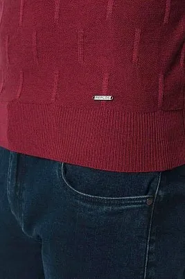 ДЖЕМПЕР МУЖСКОЙ PEPLOS KN19J021 КРАСНЫЙ