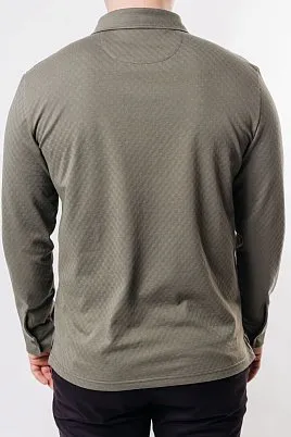 РУБАШКА-ПОЛО МУЖСКАЯ С ДЛИННЫМ РУКАВОМ PEPLOS TS19202-P ЗЕЛЕНЫЙ