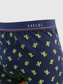 ТРУСЫ БОКСЕРЫ МУЖСКИЕ PEPLOS UW23004-BX ТЕМНО-СИНИЙ