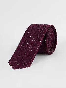 ГАЛСТУК МУЖСКОЙ PEPLOS БОРДОВЫЙ. ТОЧКИ (250/156252-3)
