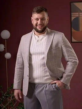 ЛЬНЯНОЙ ПИДЖАК БЕЗ ПОДКЛАДА JA26146-SL БЕЖЕВЫЙ