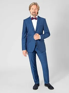 КОСТЮМ МУЖСКОЙ CLAUDIO VERD SU21033-SL СИНИЙ (ЖИЛЕТ ОТДЕЛЬНО)
