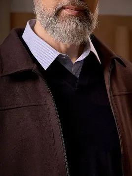 ТРИКОТАЖНАЯ РУБАШКА KN26SH056 ТЕМНО-СИНЯЯ