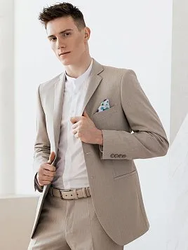 КОСТЮМ МУЖСКОЙ PEPLOS SU24126-SL БЕЖЕВЫЙ