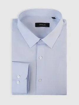 СОРОЧКА МУЖСКАЯ PEPLOS SH25069-SL ГОЛУБОЙ
