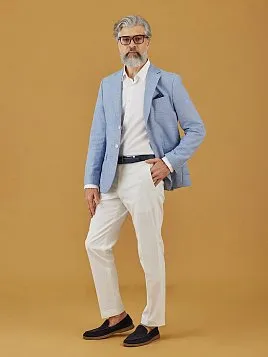 ЛЕТНИЕ БРЮКИ ИЗ ХЛОПКА TR26165-298-6 БЕЛЫЕ