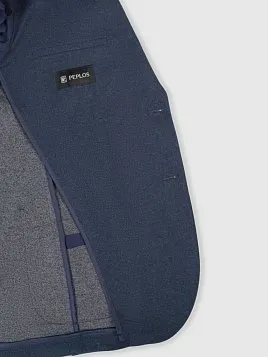 СИНИЙ КОСТЮМ ИЗ ЭЛАСТИЧНОЙ ТКАНИ SU26121-R