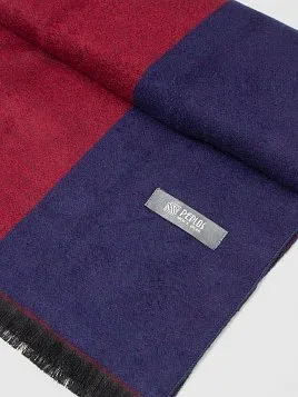 ШАРФ МУЖСКОЙ ТЕКСТИЛЬНЫЙ SF02, БОРДОВЫЙ В ПОЛОСКУ 