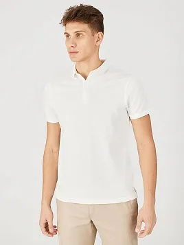 РУБАШКА-ПОЛО ИЗ ТКАНИ ПИКЕ TSP26001-R БЕЛАЯ