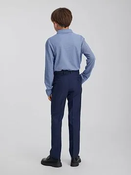 РУБАШКА-ПОЛО С ДЛИННЫМ РУКАВОМ ДЛЯ МАЛЬЧИКА PEPLOS TSP25J011-R ГОЛУБОЙ