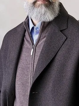 МУЖСКОЕ ПАЛЬТО OW2553-CT КОРИЧНЕВОЕ