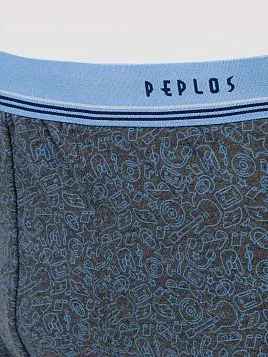 ТРУСЫ БОКСЕРЫ МУЖСКИЕ PEPLOS UW22004-BX СЕРЫЙ