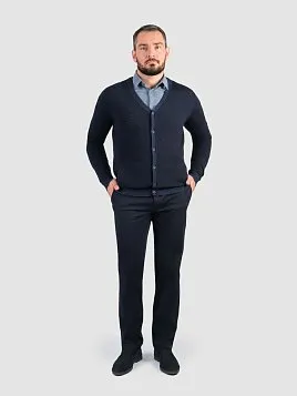 КАРДИГАН МУЖСКОЙ PEPLOS KN25C013 ТЕМНО-СИНИЙ