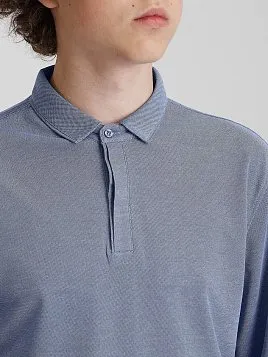 РУБАШКА-ПОЛО С ДЛИННЫМ РУКАВОМ ПОДРОСТКОВАЯ PEPLOS TSP25T011-R ГОЛУБОЙ