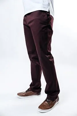 БРЮКИ МУЖСКИЕ  PEPLOS P1914-R БОРДОВЫЙ