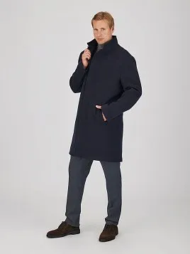 МУЖСКОЕ ПАЛЬТО OW26206-CT ТЕМНО-СИНЕЕ