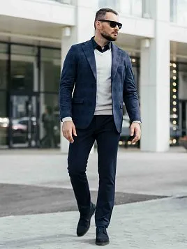 БРЮКИ МУЖСКИЕ PEPLOS P2502-SL СИНИЙ