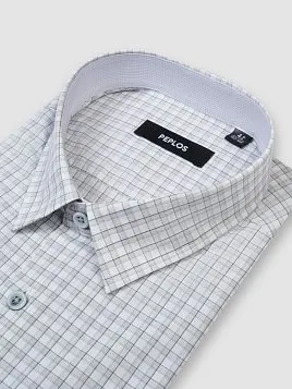 СОРОЧКА МУЖСКАЯ PEPLOS SH24094-K-R СЕРЫЙ