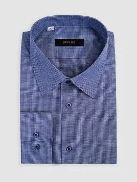 МУЖСКАЯ СОРОЧКА SH26132-R СИНЯЯ