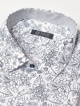 СОРОЧКА МУЖСКАЯ PEPLOS SH20003-К-SL БЕЛЫЙ