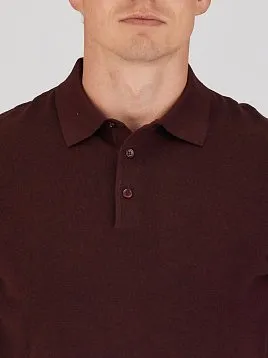 МУЖСКАЯ ТРИКОТАЖНАЯ РУБАШКА KN26SH029 БОРДОВАЯ