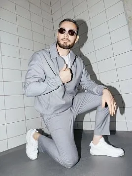 БРЮКИ МУЖСКИЕ PEPLOS TR24120-201 СВЕТЛО-СЕРЫЙ