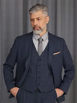 ЖИЛЕТ МУЖСКОЙ PEPLOS V25153-004 СИНИЙ