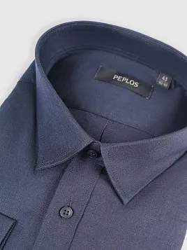 СОРОЧКА МУЖСКАЯ PEPLOS SH25146-C ТЕМНО-СИНИЙ