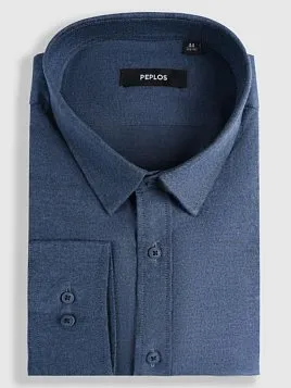 СОРОЧКА МУЖСКАЯ PEPLOS SH25241-C ТЕМНО-СИНИЙ
