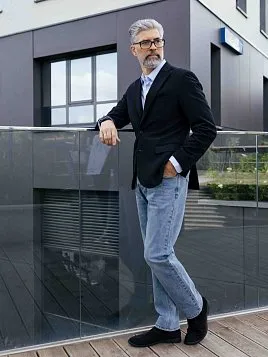 ПИДЖАК МУЖСКОЙ PEPLOS JA25130-R ЧЁРНЫЙ