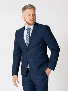 КОСТЮМ МУЖСКОЙ PEPLOS SU21012-R СИНИЙ (ЖИЛЕТ ОТДЕЛЬНО)