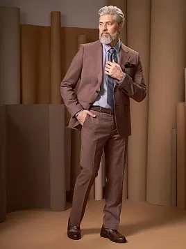 КОРИЧНЕВЫЙ КОСТЮМ PEPLOS SU26140-R