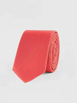 ГАЛСТУК МУЖСКОЙ PEPLOS КРАСНЫЙ. ФАКТУРНЫЙ ОДНОТОННЫЙ (250/143)