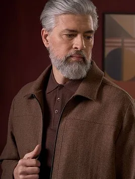 ТРИКОТАЖНАЯ РУБАШКА С ШЕРСТЬЮ KN26SH044 КОРИЧНЕВАЯ