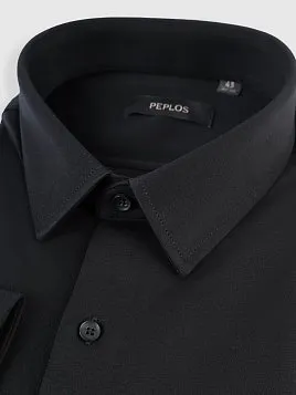 СОРОЧКА МУЖСКАЯ PEPLOS SH25153-SL ЧЁРНЫЙ