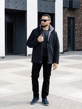 ДЖЕМПЕР МУЖСКОЙ PEPLOS KN24J022 ТЕМНО-СЕРЫЙ