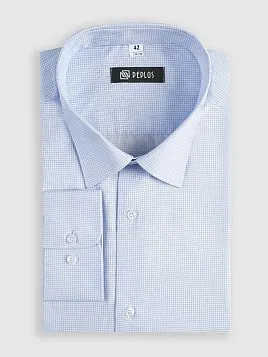 СОРОЧКА МУЖСКАЯ PEPLOS SH25073-R ГОЛУБОЙ