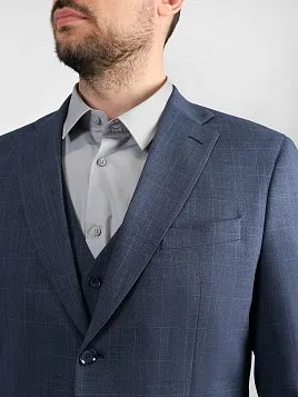 КОСТЮМ МУЖСКОЙ PEPLOS SU25153-SL СИНИЙ