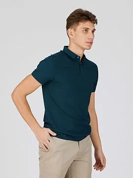 РУБАШКА-ПОЛО ИЗ ТКАНИ ПИКЕ TSP26005-R ЗЕЛЕНАЯ