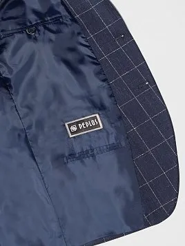 КОСТЮМ МУЖСКОЙ PEPLOS SU22041-SL ТЕМНО-СИНИЙ (ЖИЛЕТ ОТДЕЛЬНО)