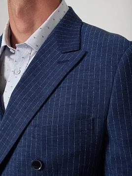 ПИДЖАК ДВУБОРТНЫЙ МУЖСКОЙ PEPLOS JA20021-SL СИНИЙ