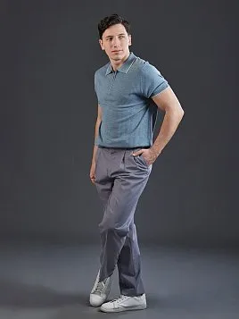 ЛЕТНИЕ БРЮКИ С ЗАЩИПАМИ TR26157-230 СВЕТЛО-СЕРЫЕ