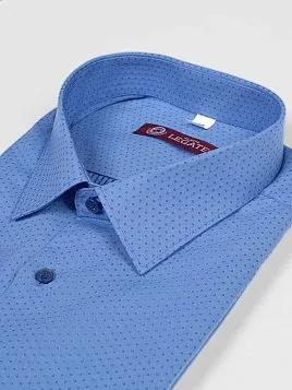 СОРОЧКА МУЖСКАЯ MAJESTIC LEGATE SH22132-SL СИНИЙ (EAZY CARE)