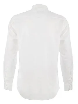 СОРОЧКА ИЗ ХЛОПКА ЛЕГКАЯ В ГЛАЖКЕ SH26005-R БЕЛАЯ