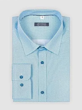 СОРОЧКА МУЖСКАЯ PEPLOS SH21097-R БИРЮЗОВЫЙ